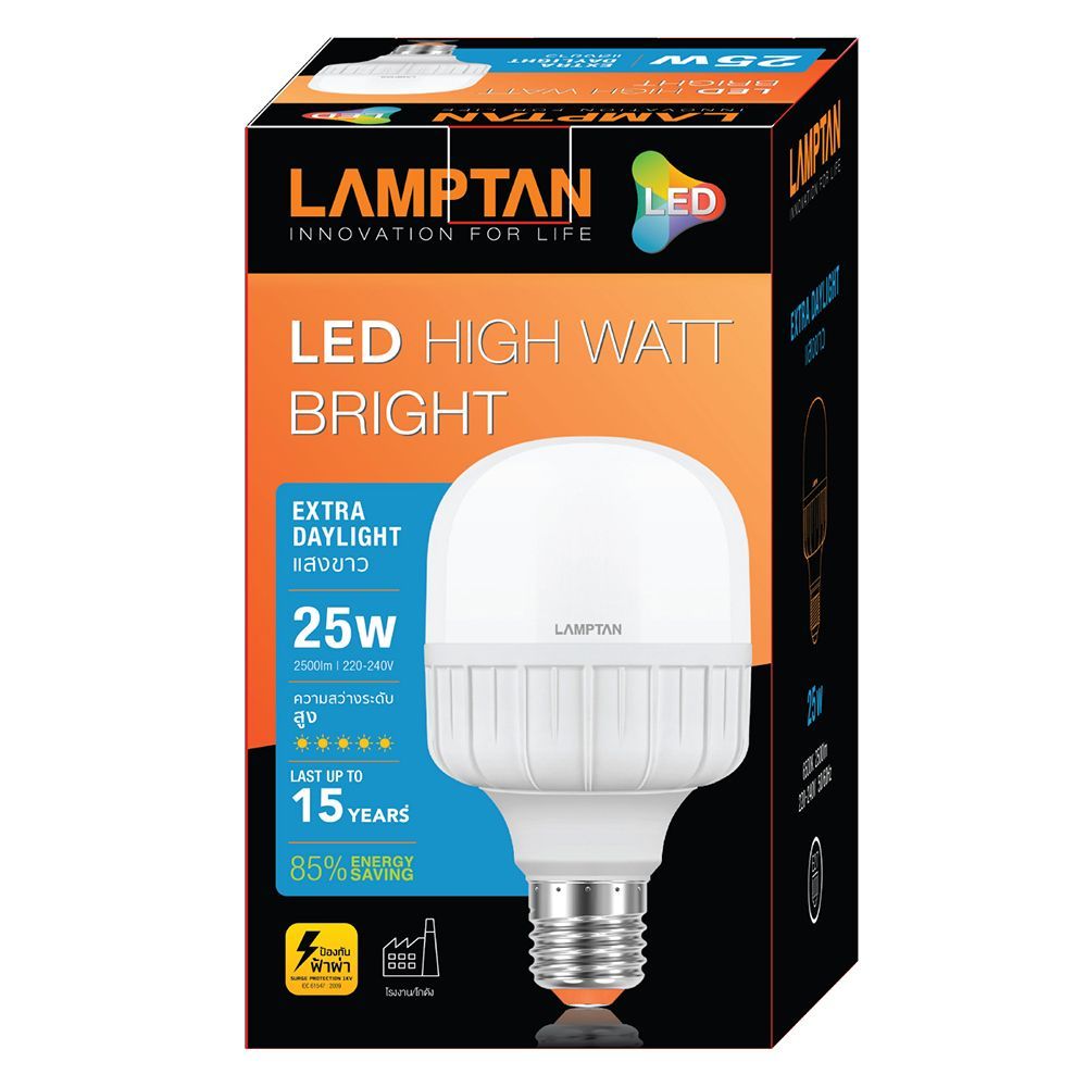 หลอด LED LAMTAN Hight Watt Bright 25 วัตต์ DAYLIGHT E27