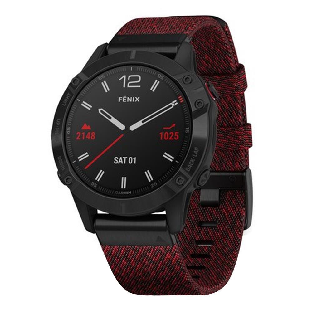 นาฬิกาอัจฉริยะ GARMIN FENIX 6 SAPPHIRE BLACK DLC/HEATHERED RED