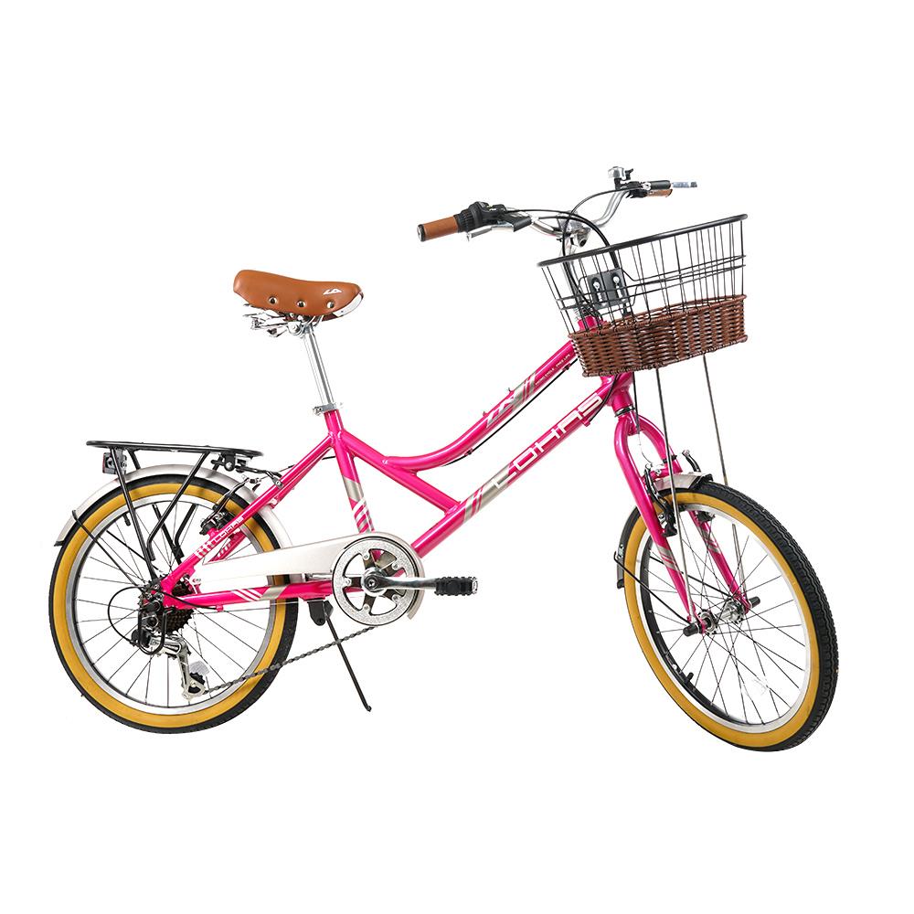จักรยานแม่บ้าน LA LOHASI MINI 20 นิ้ว 7SP สีชมพู