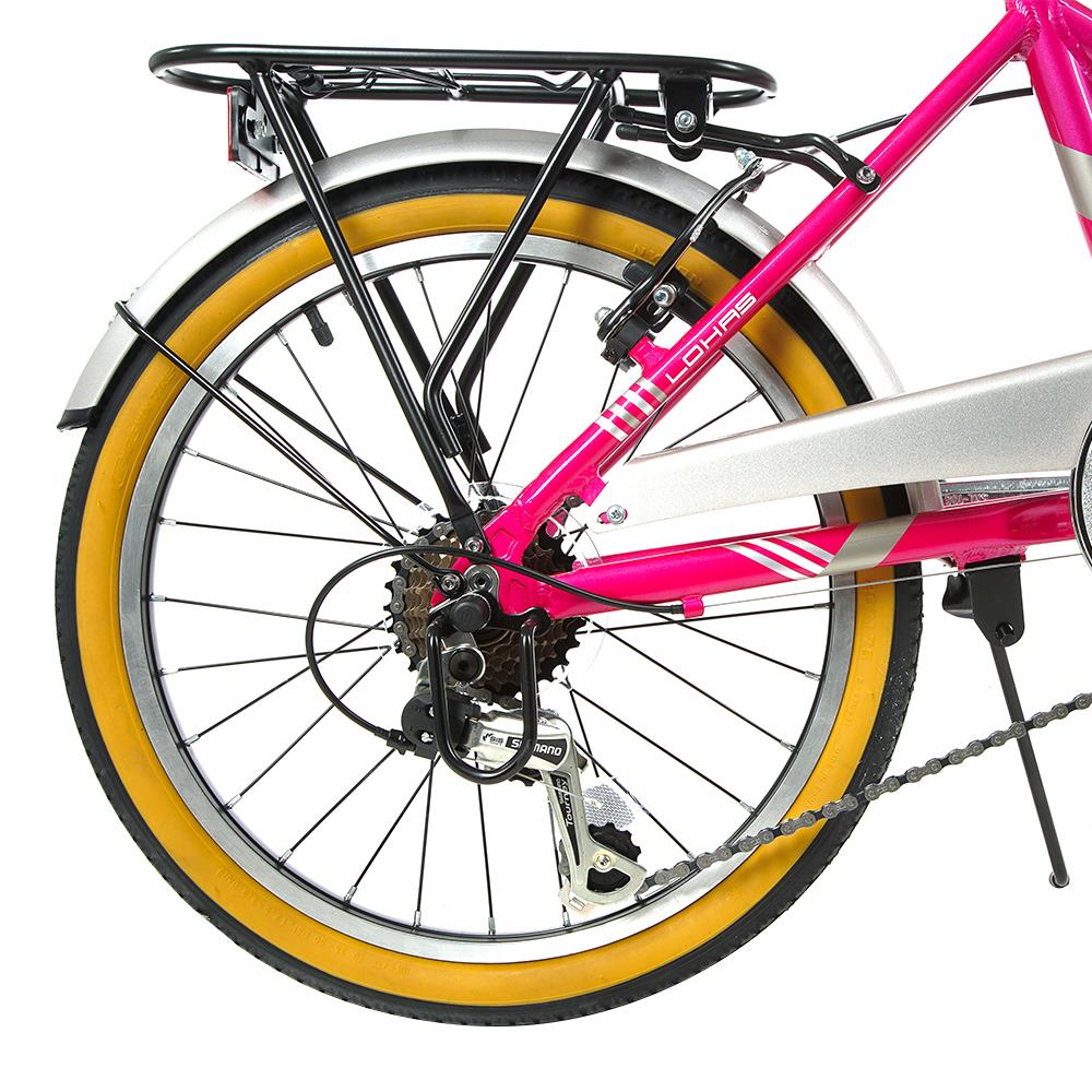 จักรยานแม่บ้าน LA LOHASI MINI 20 นิ้ว 7SP สีชมพู
