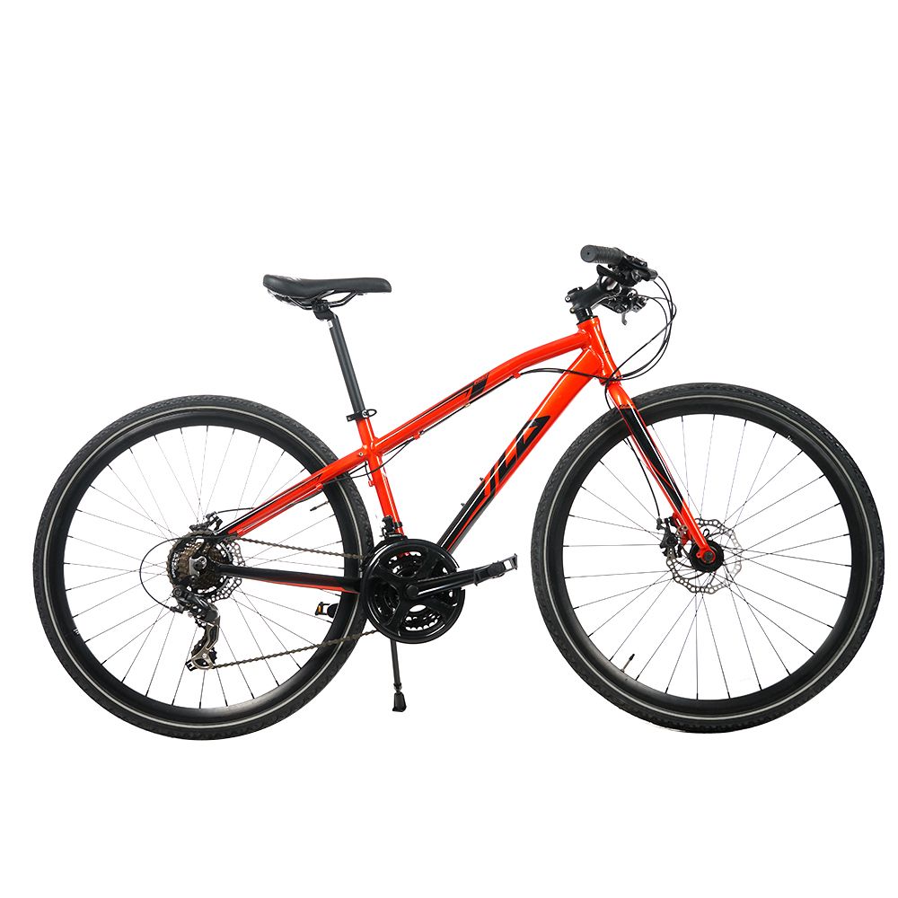 จักรยานเสือหมอบ LA FAST 700C 21SP สีดำ/ส้ม