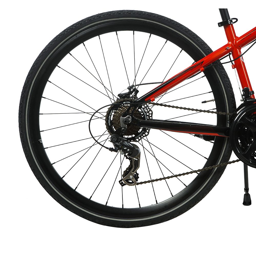 จักรยานเสือหมอบ LA FAST 700C 21SP สีดำ/ส้ม