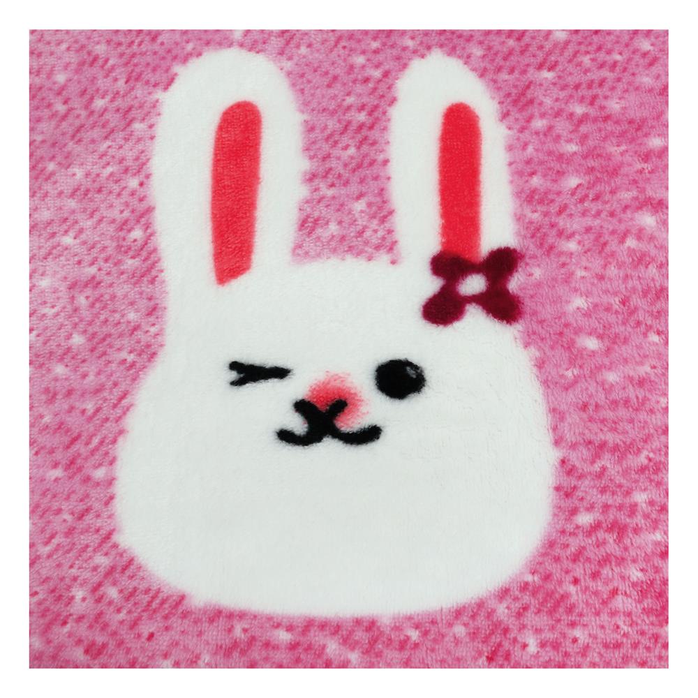 ผ้าห่ม HOME LIVING DOT RABBIT สีชมพู