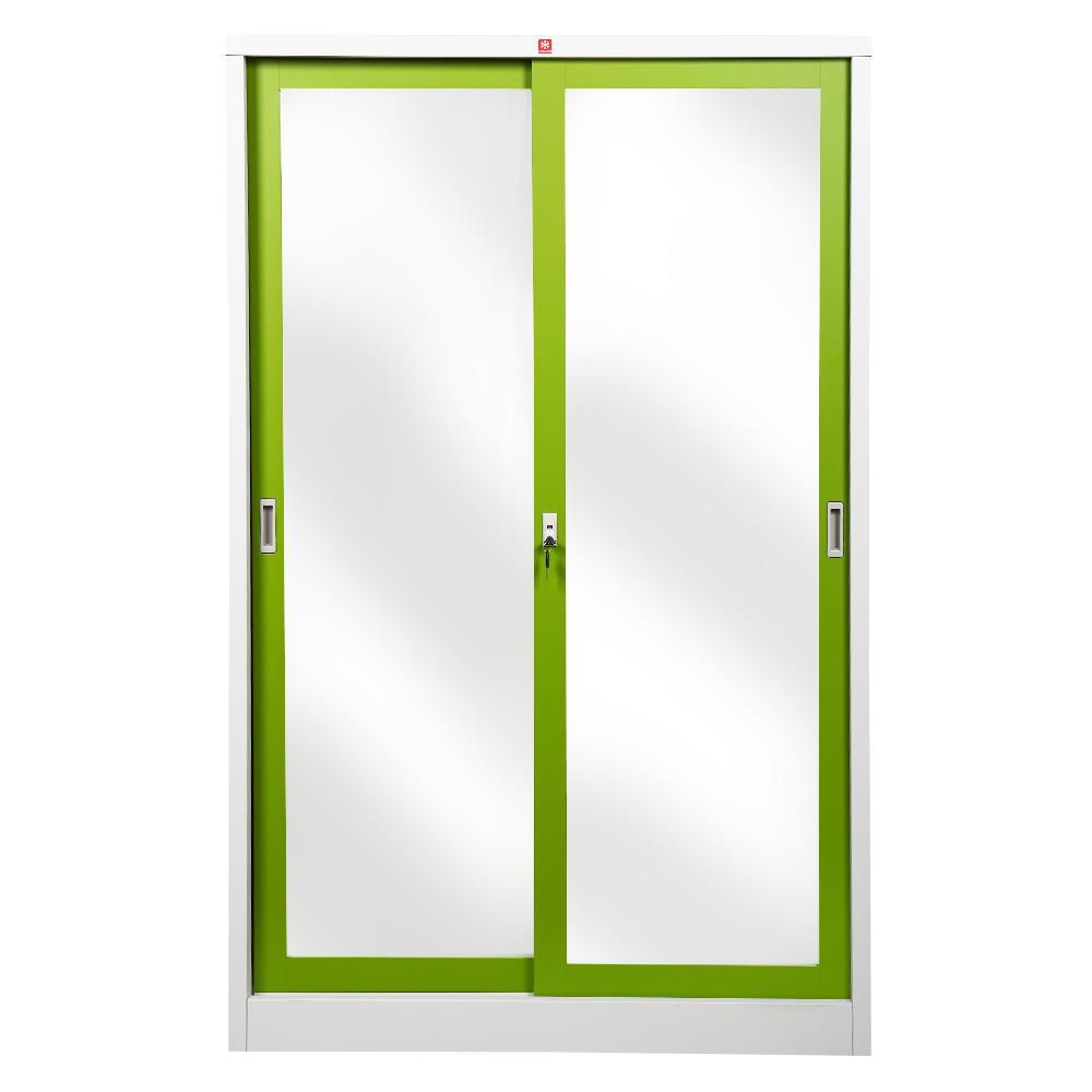 ตู้เสื้อผ้าบานกระจกเงา LUCKY WORLD WSM-119C-GG สีเขียว