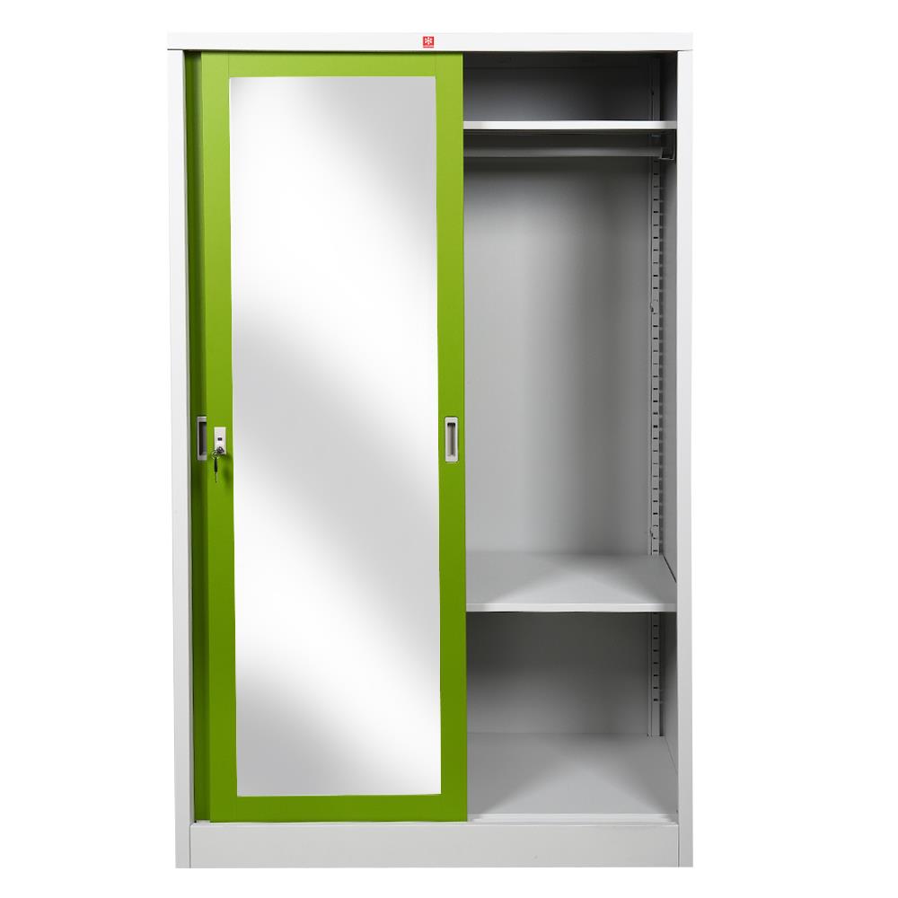 ตู้เสื้อผ้าบานกระจกเงา LUCKY WORLD WSM-119C-GG สีเขียว