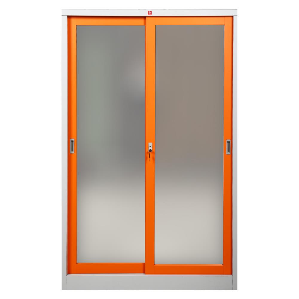 ตู้เสื้อผ้าบานกระจกเงา LUCKY WORLD WSM-119C-OR สีส้ม