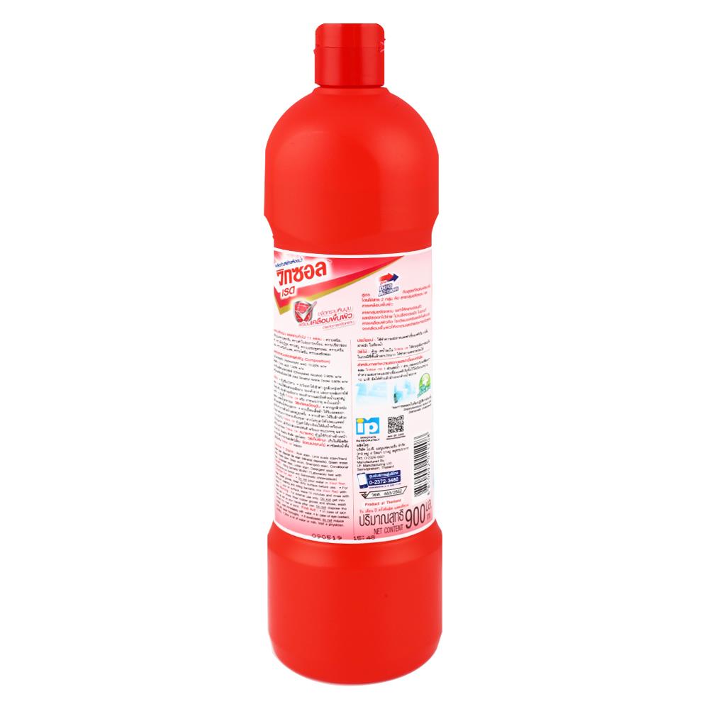 น้ำยาทำความสะอาดห้องน้ำ วิกซอล สีแดง 900 มล. แพ็ค 3
