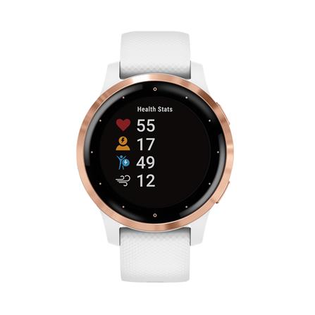 นาฬิกาอัจฉริยะ GARMIN VIVOACTIVE 4S ROSE GOLD/WHITE BAND_2