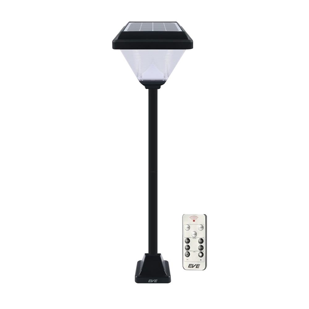 ไฟหัวเสา SOLAR EVE 595545 2 วัตต์ COOLWHITE DAYLIGHT WARMWHITE สีดำ