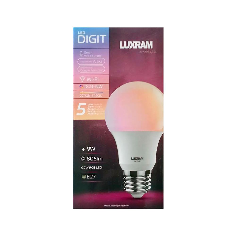 หลอด LED LUXRAM DIGITAL-WIFI 9 วัตต์ RGB