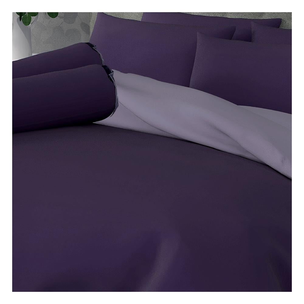 ชุดผ้าปูที่นอน 6 ฟุต 6 ชิ้น FROLINA MICROTEX SF016 สีม่วง