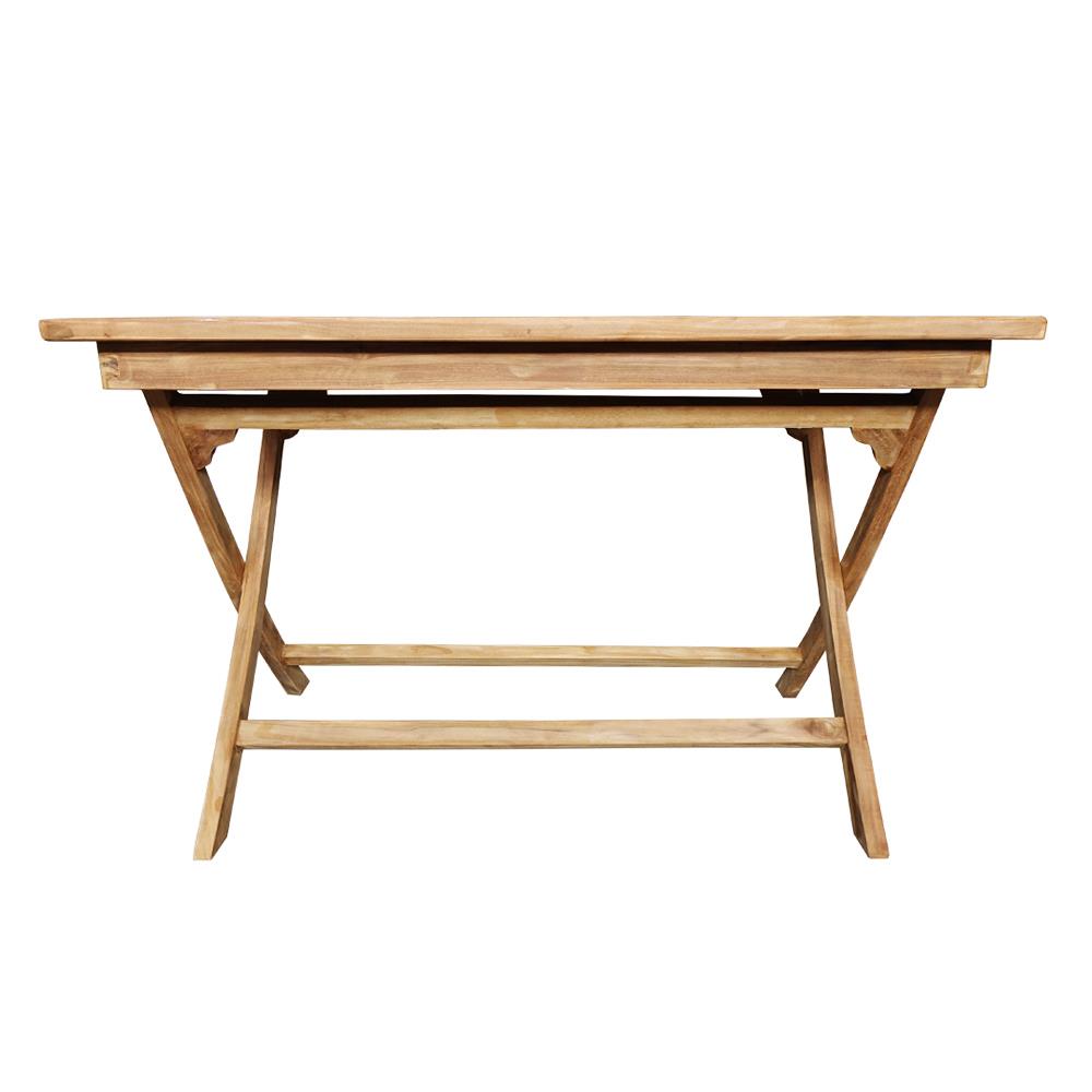 Eโต๊ะพับไม้สักทรงผืนผ้า SURE 120x70 ซม.