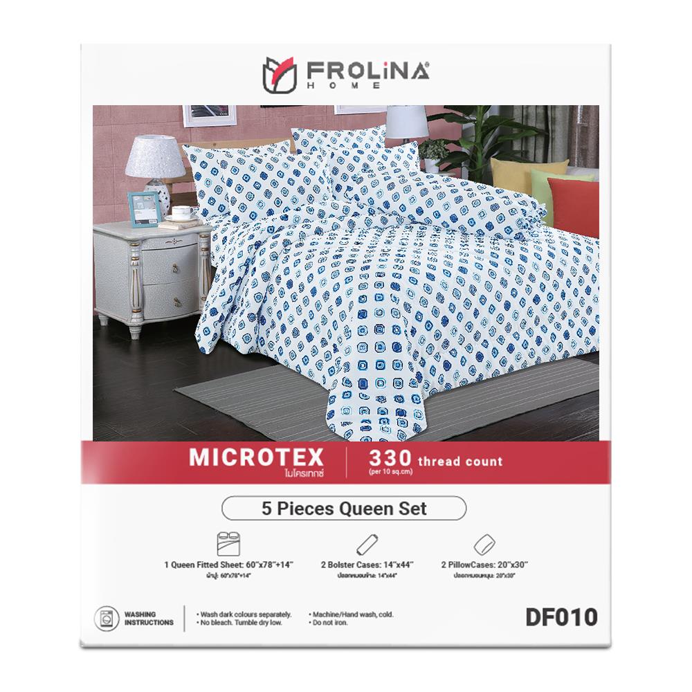 ชุดผ้าปูที่นอน 5 ฟุต 5 ชิ้น FROLINA MICROTEX สี MOROCCAN TILES