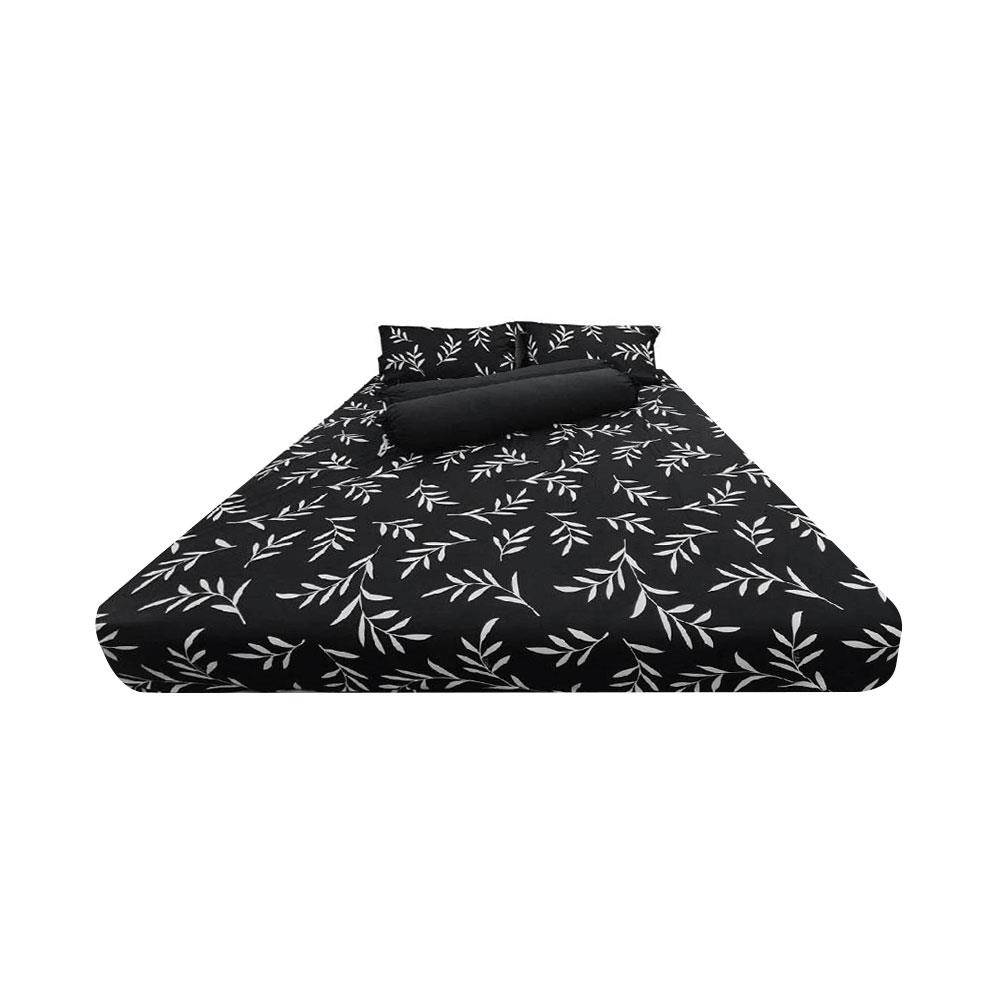 ชุดผ้าปูที่นอน 6 ฟุต 5 ชิ้น LOTUS BLACK & WHITE LI-BW 02B สีดำ