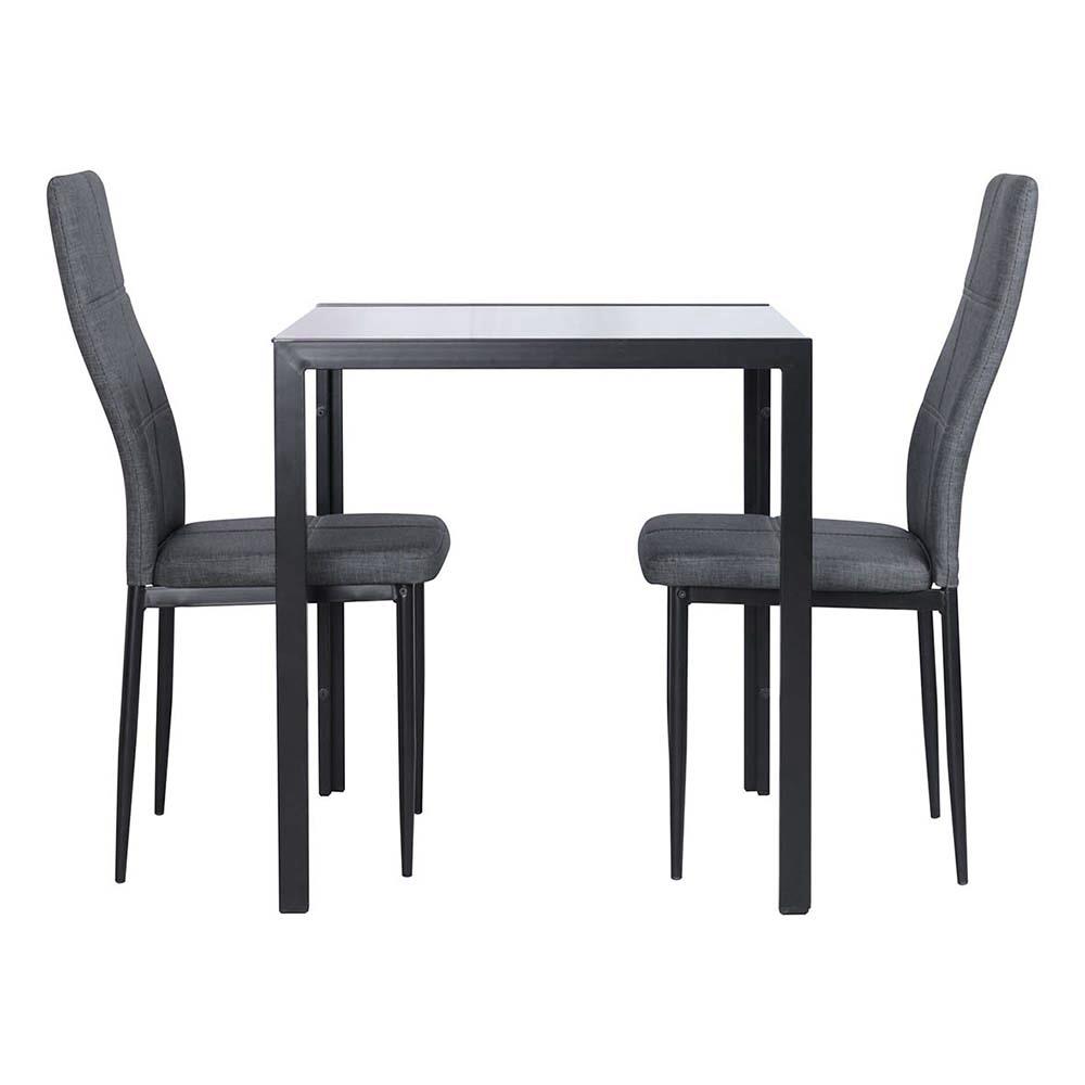 ชุดโต๊ะอาหาร 2 ที่นั่ง AS FURNITURE DORALESFANTA สีดำ/สีเทา