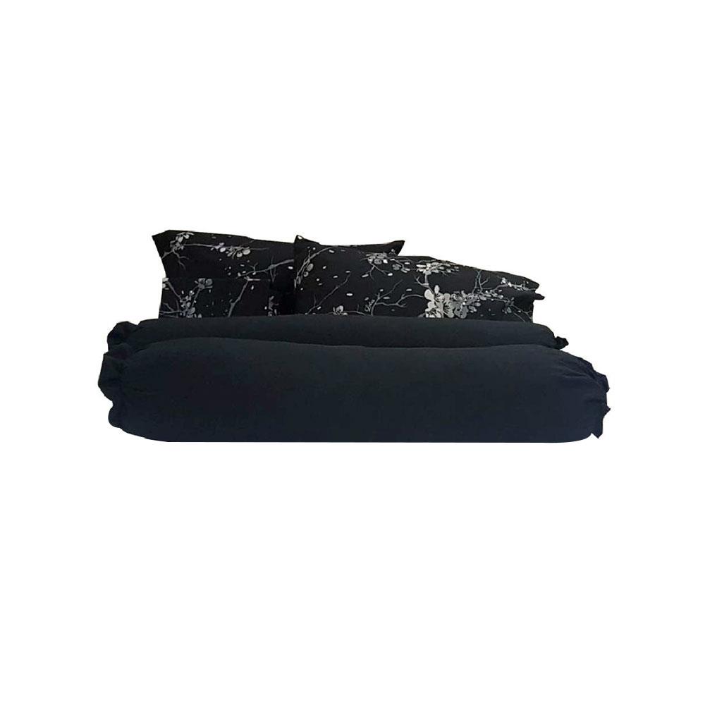 ชุดผ้าปูที่นอน 5 ฟุต 5 ชิ้น LOTUS BLACK & WHITE LI-BW 04B สีดำ