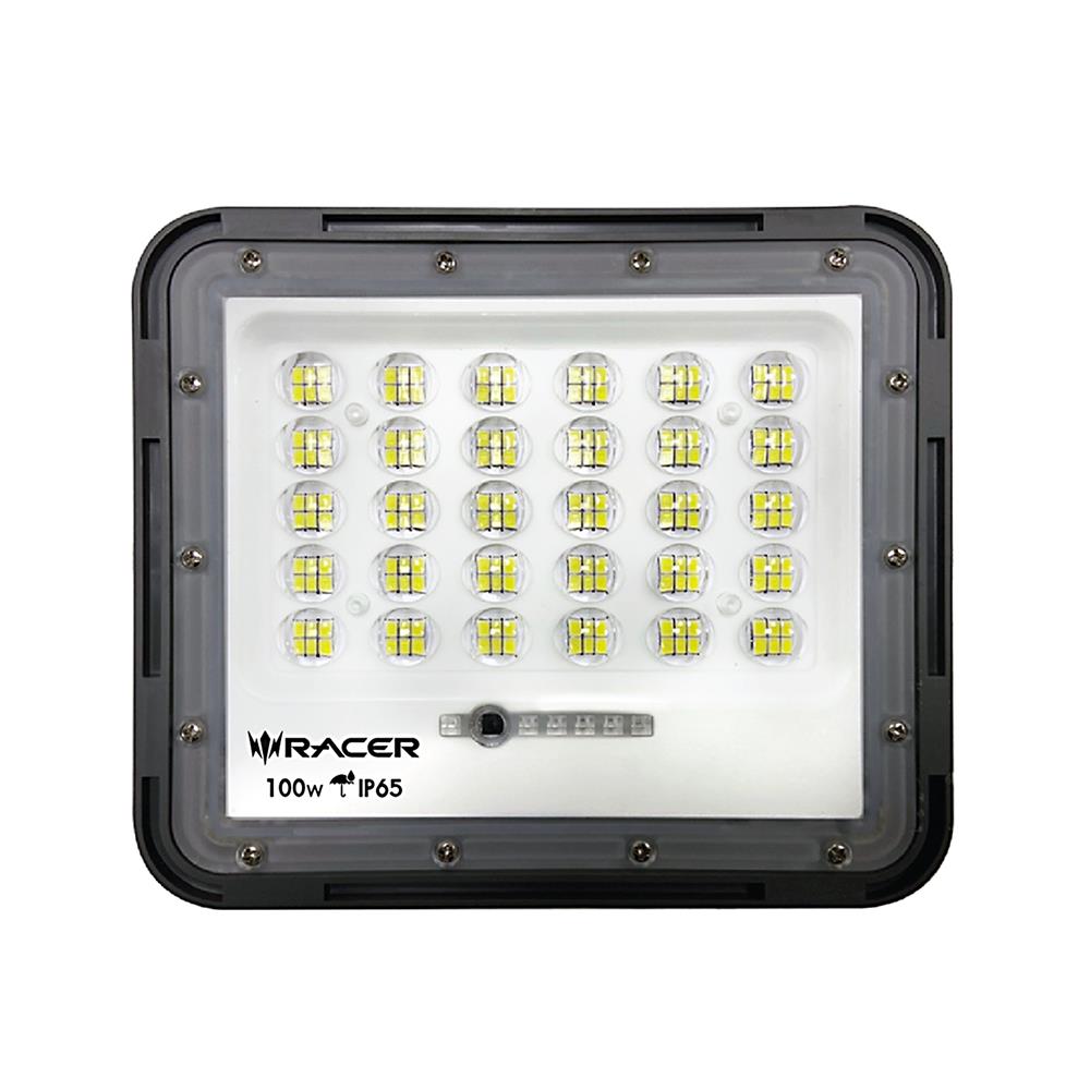 ไฟสปอตไลท์ SOLAR RACER FL100WDL 100 วัตต์ DAYLIGHT สีดำ