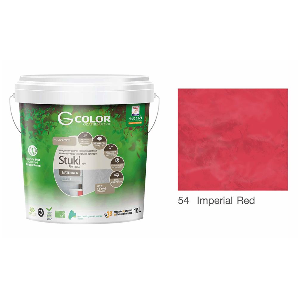 สีเท็กเจอร์ จระเข้ G-COLOR STUKI 3.75 ลิตร สี IMPERIAL RED