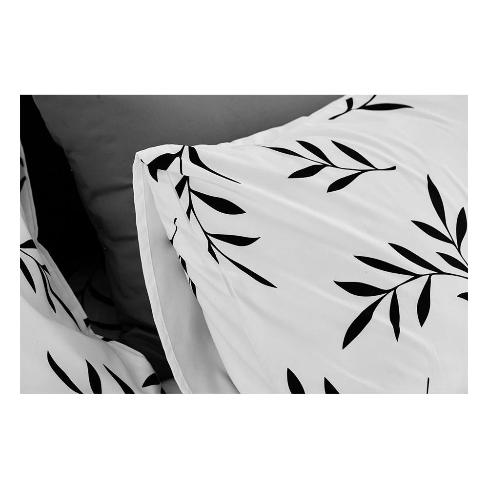 ชุดผ้าปูที่นอน 5 ฟุต 6 ชิ้น LOTUS BLACK & WHITE LI-BW 02W สีขาว