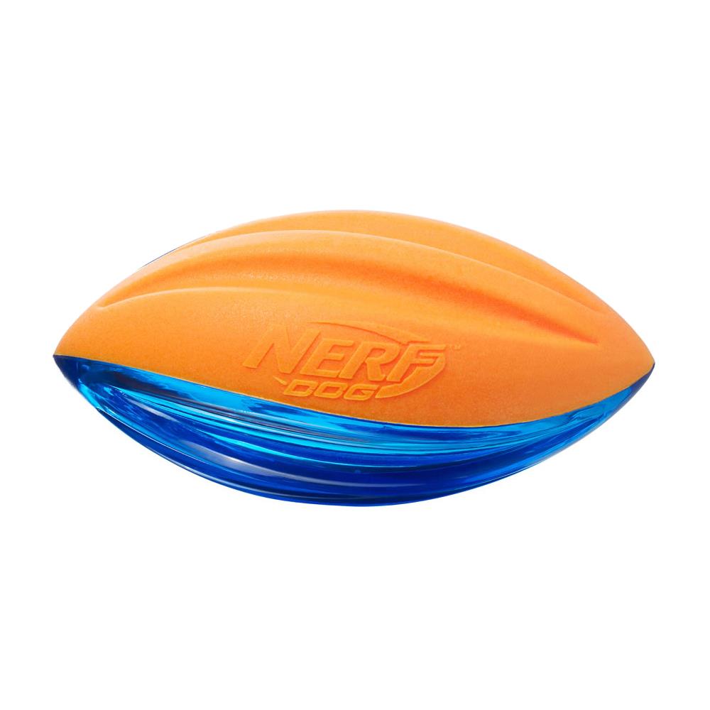 ของเล่นฟุตบอลสุนัขมีเสียง NERF ไซซ์ S สีน้ำเงิน/ส้ม