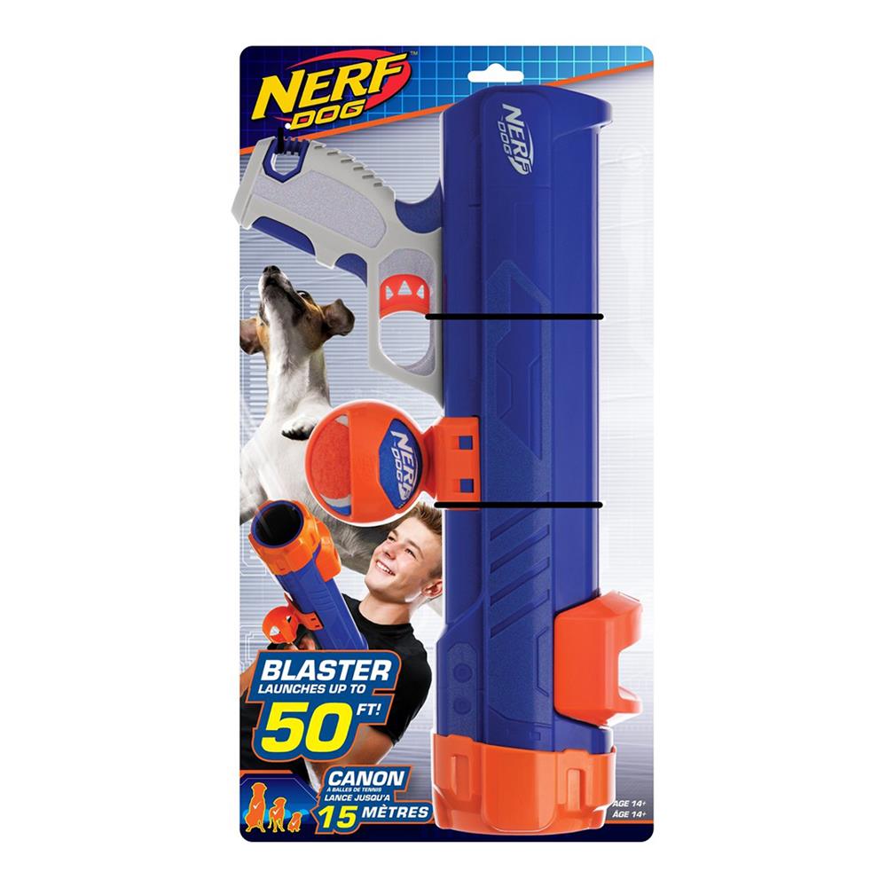 ปืนยิงลูกเทนนิสสุนัข NERF ไซซ์ M สีน้ำเงิน/ส้ม