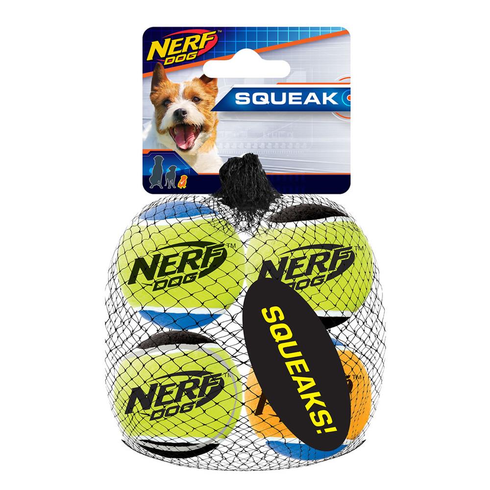ของเล่นสุนัข NERF ลูกเทนนิส ไซซ์ S สีเขียว แพ็ก 4 ชิ้น