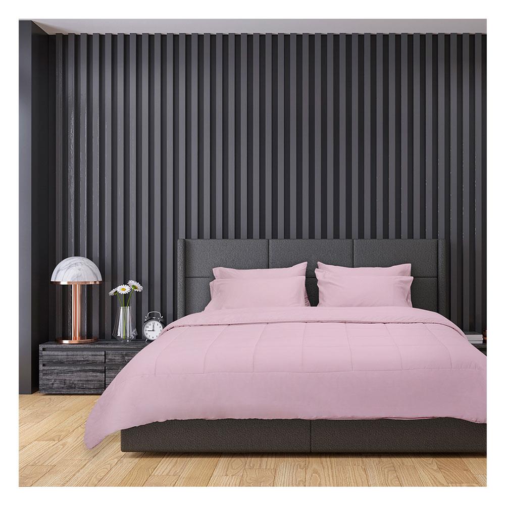 ชุดผ้าปูที่นอน 6 ฟุต 6 ชิ้น PICASSO BUILT-IN สี PALE PINK