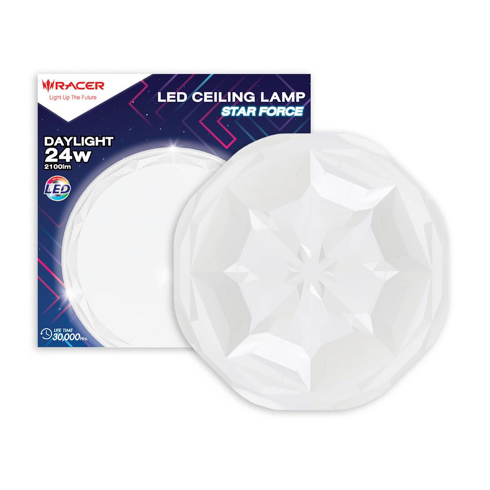 ไฟเพดาน LED RACER LED STAR FORCE S2 24 วัตต์ 24 DAYLIGHT 14 นิ้ว