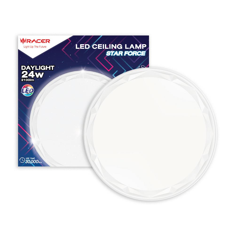 ไฟเพดาน LED RACER STAR FORCE S1 24 วัตต์ DAYLIGHT 14 นิ้ว
