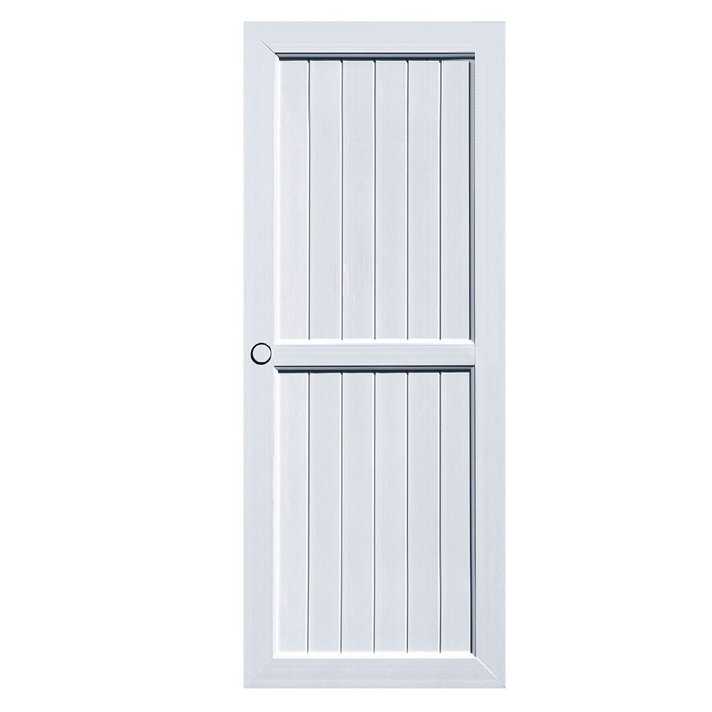 ประตูภายใน UPVC ECO-DOOR UL2 80X200 ซม. สีขาว ไม่เจาะลูกบิด