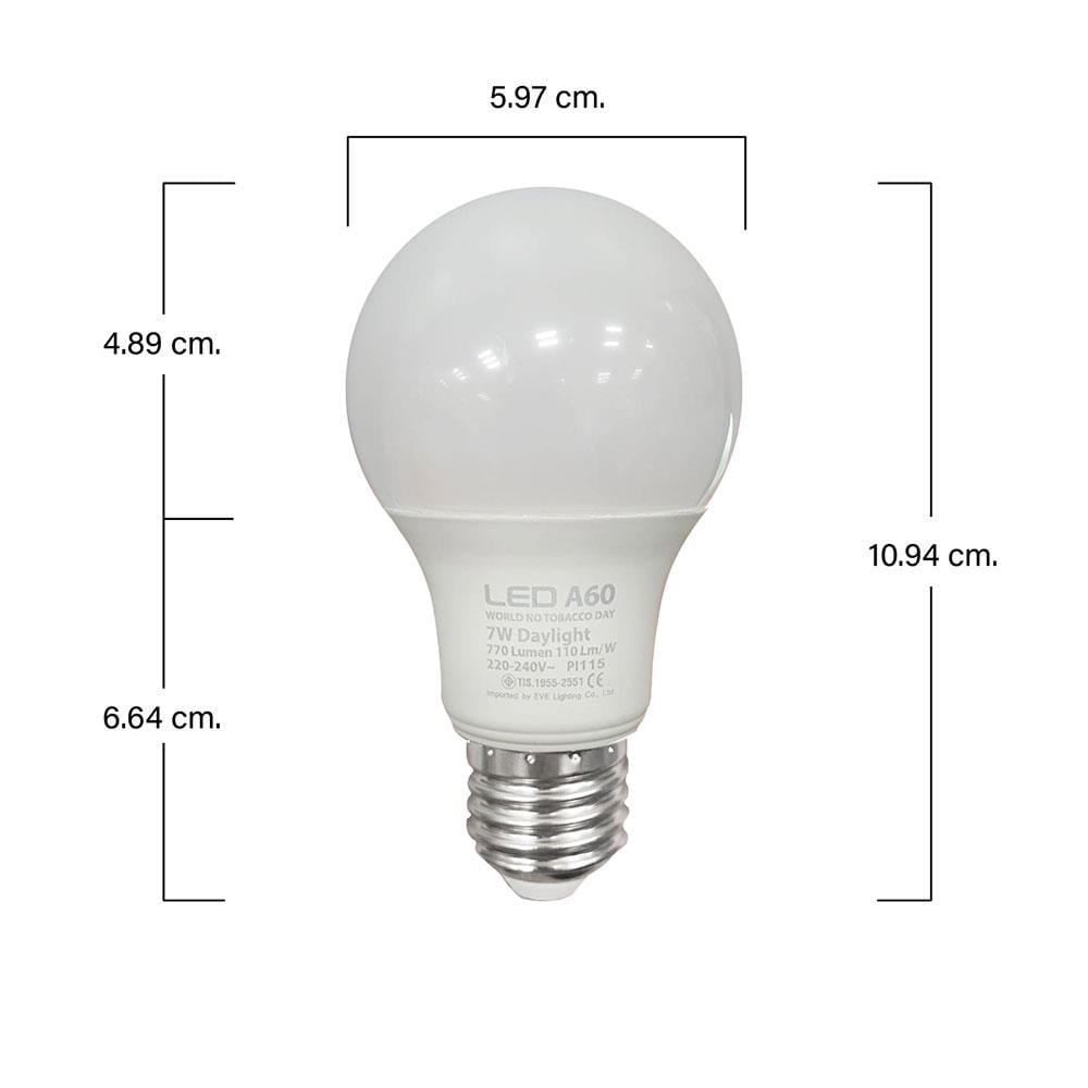 หลอด LED EVE A60 W.N.T 7 วัตต์ DAYLIGHT E27