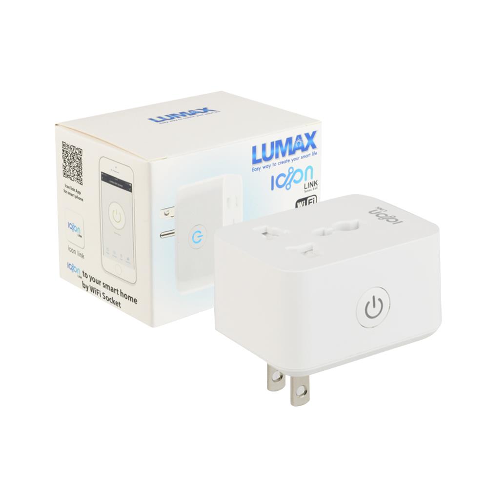 ปลั๊กไฟอัจฉริยะ IOT LUMAX 54-L0009 สีขาว