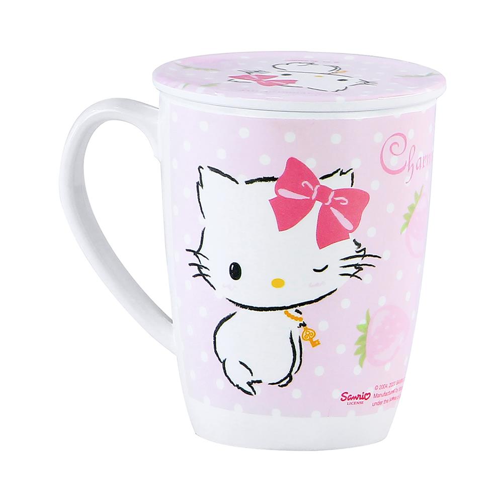 ถ้วยหู+ฝาเมลามีน 450ml SUPERWARE KITTY CHARMMY