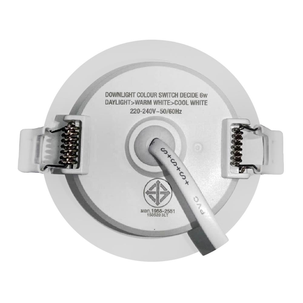 ดาวน์ไลท์ LED LAMPTAN COLOUR SWITCH DECIDE ROUND 6 วัตต์ COOLWHITE/DAYLIGHT/WARMWHITE