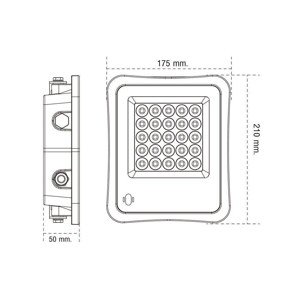 ไฟสปอตไลท์ SOLAR SHINING S-FD050659-2SL 50 วัตต์ DAYLIGHT สีดำ