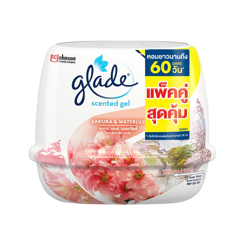 เจลปรับอากาศ GLADE SCENTED GEL SAKURA 180g แพ็กคู่