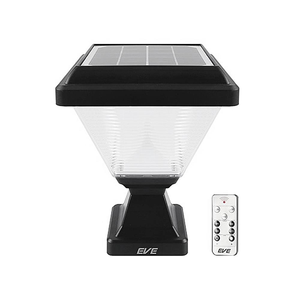 ไฟหัวเสา SOLAR EVE 595538 2 วัตต์ COOLWHITE DAYLIGHT WARMWHITE สีดำ