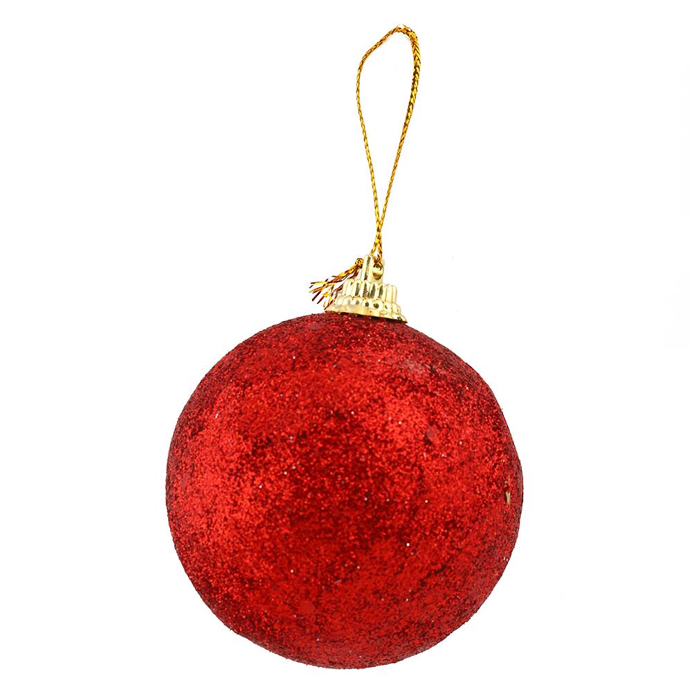 ชุดลูกบอลตกแต่งคริสต์มาส HOME LIVING STYLE สีแดง แพ็ค 12 ชิ้น