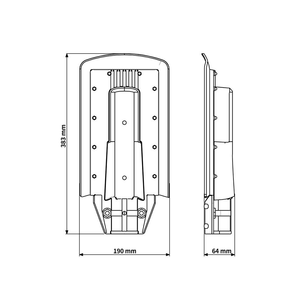 ไฟถนน LED SHINING S-ST05065F-1 50 วัตต์ DAYLIGHT สีเทา