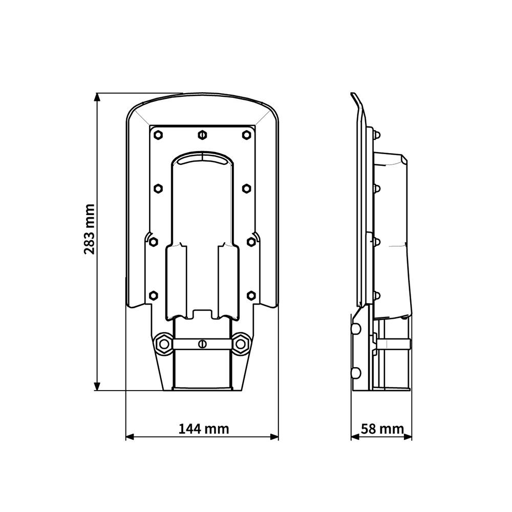 ไฟถนน LED SHINING S-ST03065F-1 30 วัตต์ DAYLIGHT สีเทา