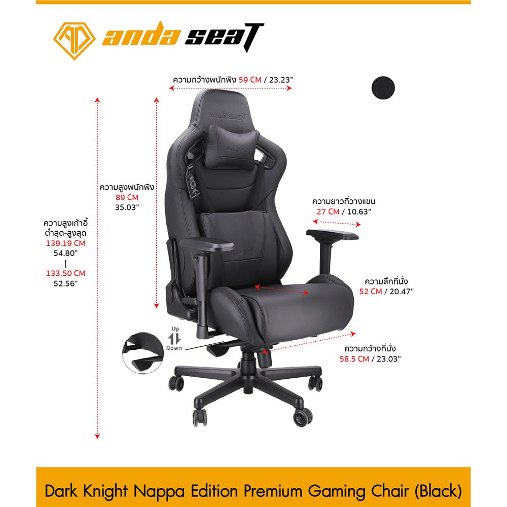 D.I.Y. เก้าอี้เกมมิ่ง ANDA SEAT AD12XL สีดำ