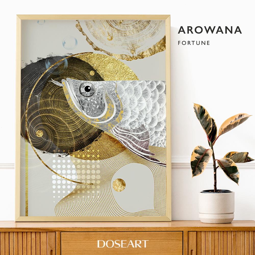 กรอบรูปภาพปลามงคล AROWAN DOSEART 75x100 ซม.