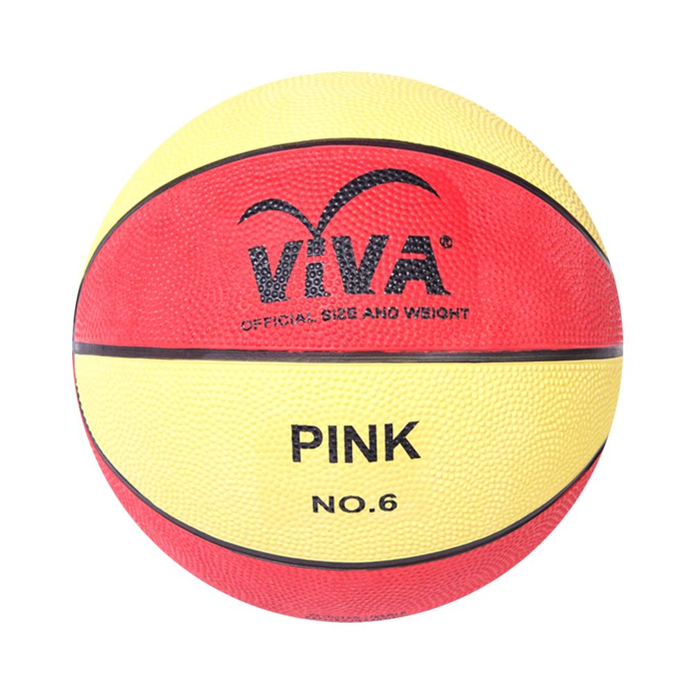 ลูกบาสเกตบอลยาง VIVA รุ่น PINK เบอร์ 6