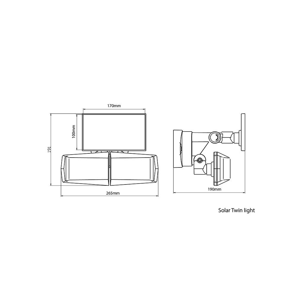 ไฟผนังนอก SOLAR SHINING S-WLL03B-SL 7 วัตต์ DAYLIGHT สีดำ/สีขาว