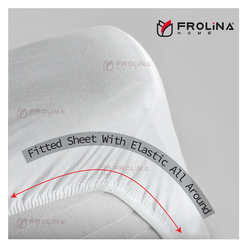 ชุดผ้าปูที่นอน 6 ฟุต 6 ชิ้น FROLINA MICROTEX สี SWEET PEONY