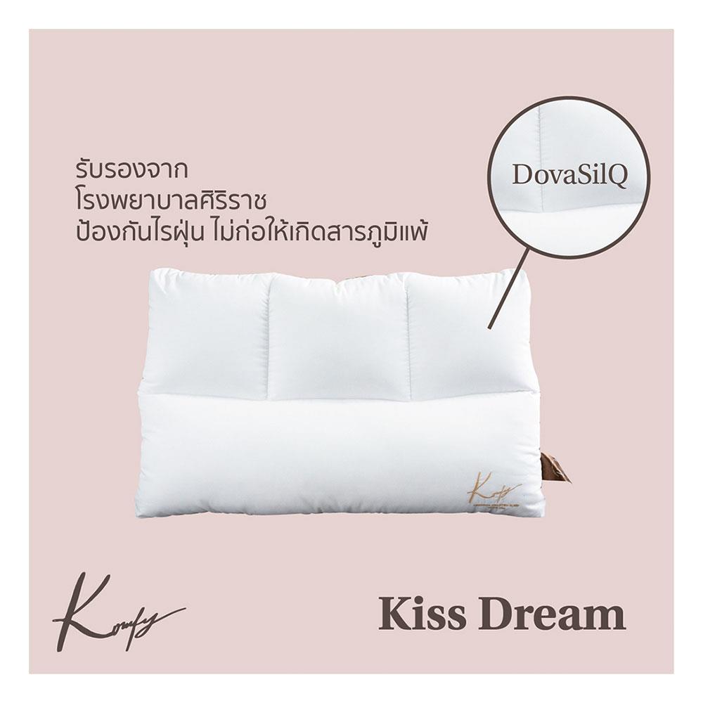 หมอนสุขภาพ KOMFY KISS DREAM ไซส์ L 16X27 นิ้ว สีขาว