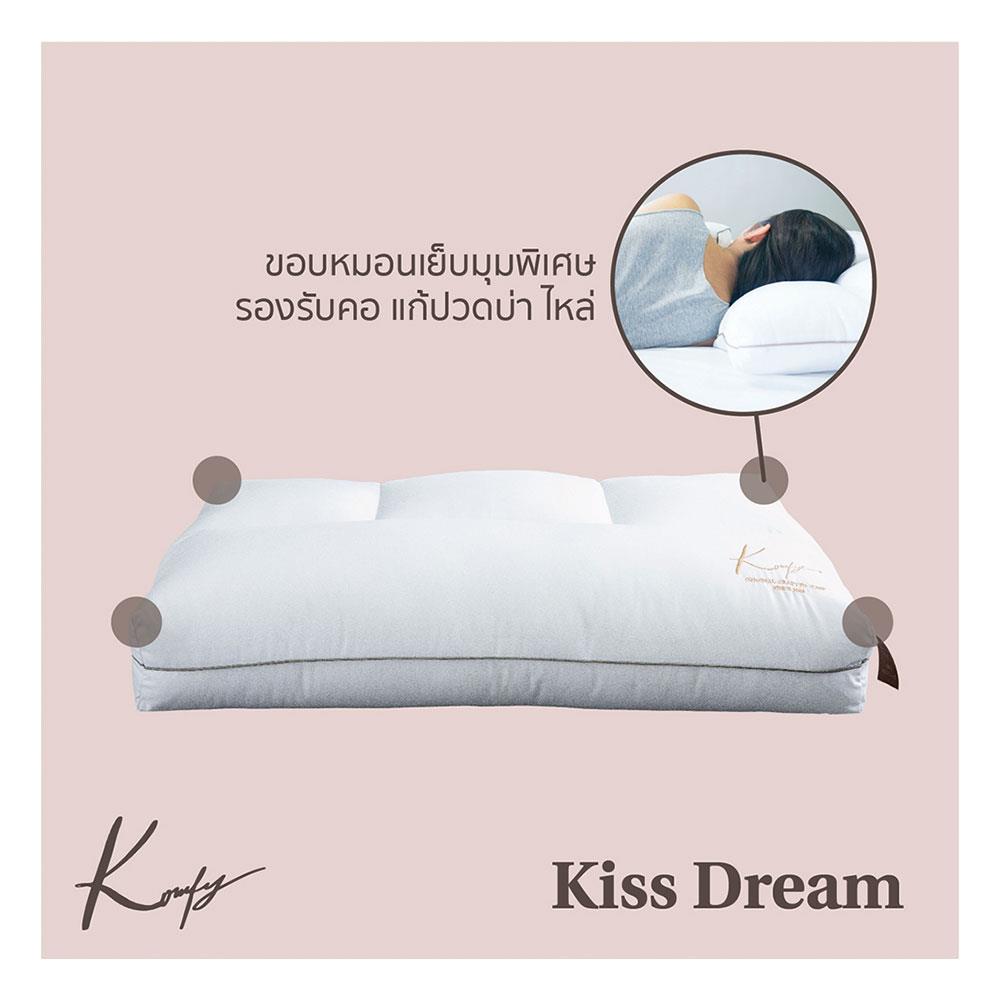 หมอนสุขภาพ KOMFY KISS DREAM ไซส์ L 16X27 นิ้ว สีขาว
