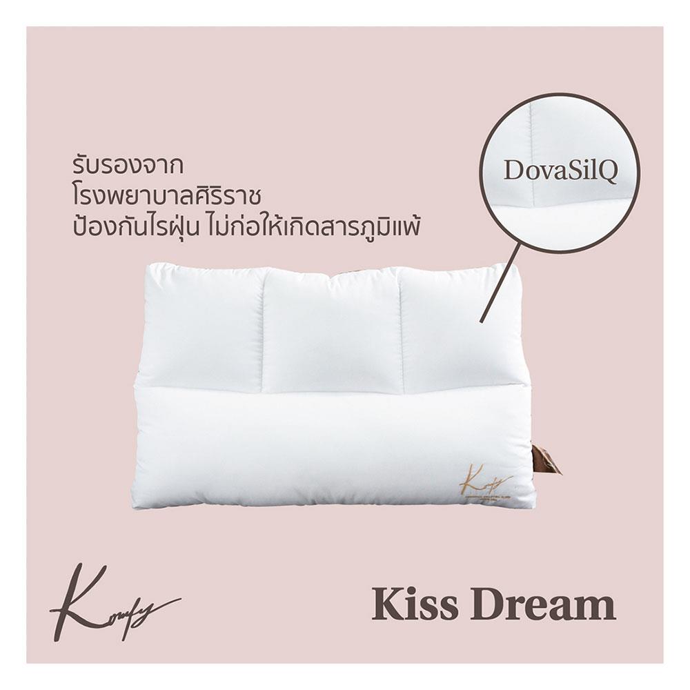 หมอนสุขภาพ KOMFY KISS DREAM ไซส์ S 16X27 นิ้ว สีขาว