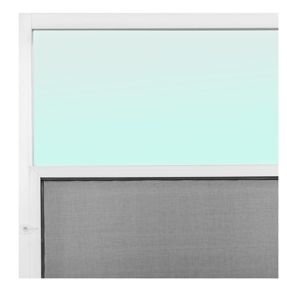 หน้าต่างเกล็ดซ้อนอะลูมิเนียม + มุ้ง AZLE 60x50x8 ซม. สีขาว
