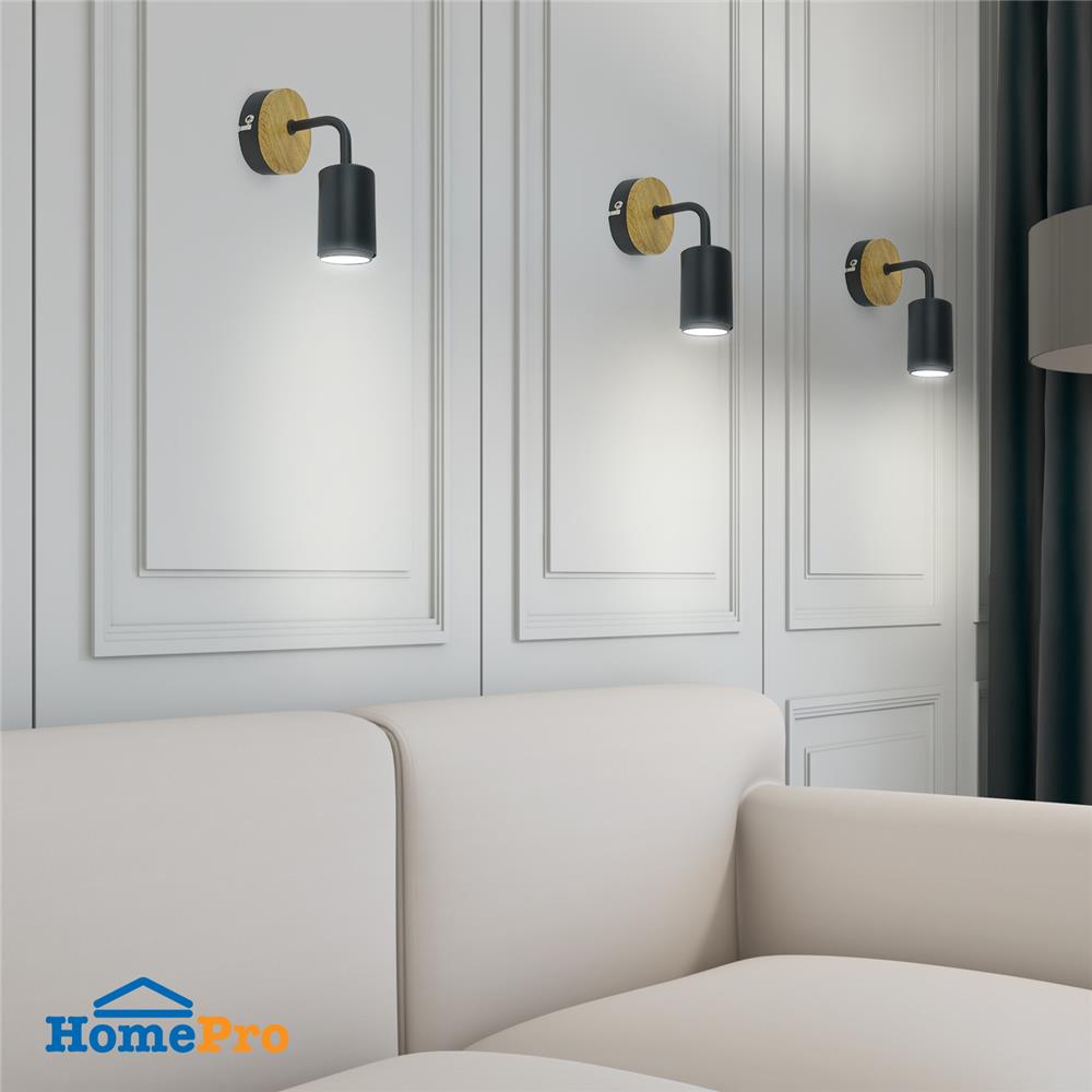 ไฟกิ่งใน CARINI VW0371-1 1 หัว สีดำ/ลายไม้